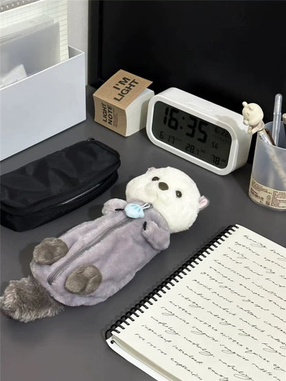 BIH01 Gessy Cute Animal Plush  Pencil Case