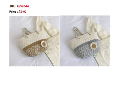 QS9344 Gessy British Jute Braided Bag