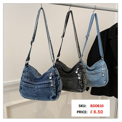 BDD810 Gessy Denim Crossbody Bag