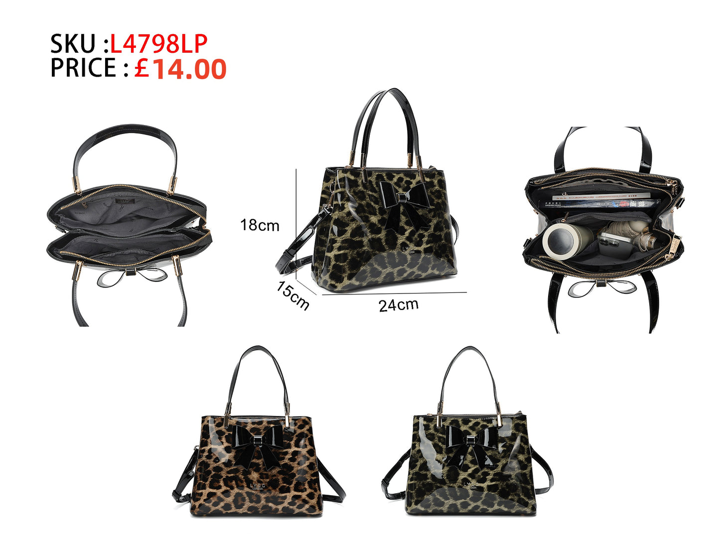 L4798LP LYDC Leopard Pattern Handbag