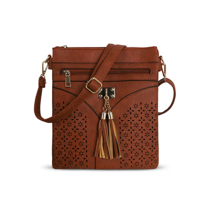 1113 GESSY CROSS BODY BAG IN TAN