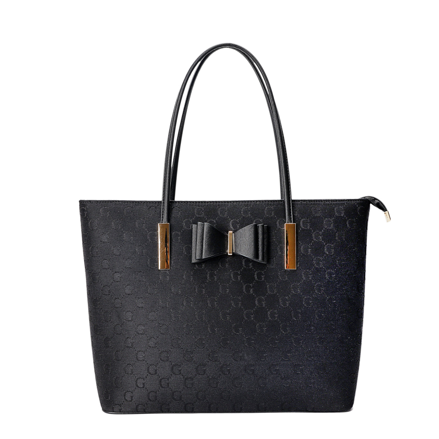 1143GG GESSY BOW DETAIL TOTE BAG IN BLACK Gessy UK