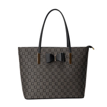 Load image into Gallery viewer, 1143GG GESSY BOW DETAIL TOTE BAG IN COFFEE