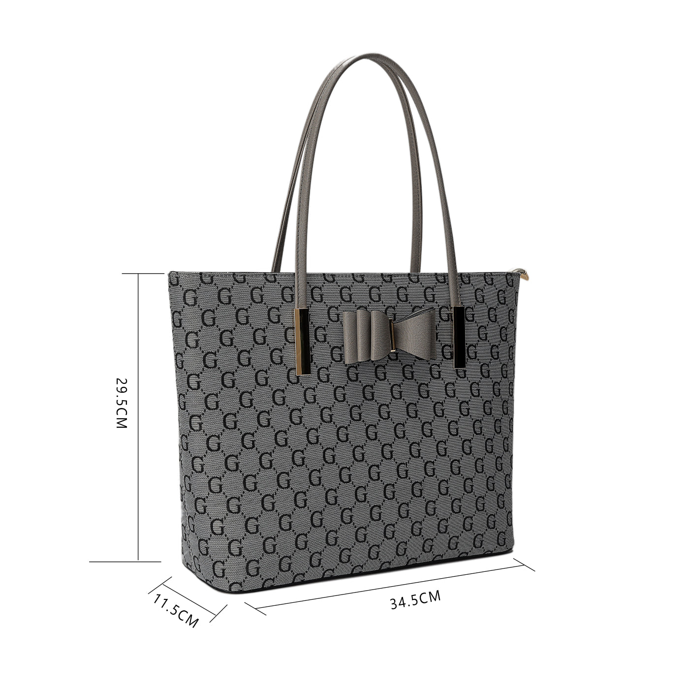 1143GG GESSY BOW DETAIL TOTE BAG IN PINK