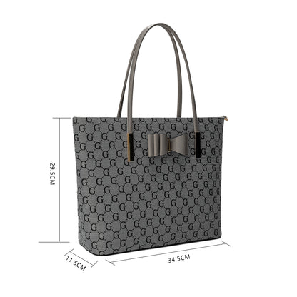 1143GG GESSY BOW DETAIL TOTE BAG IN PINK