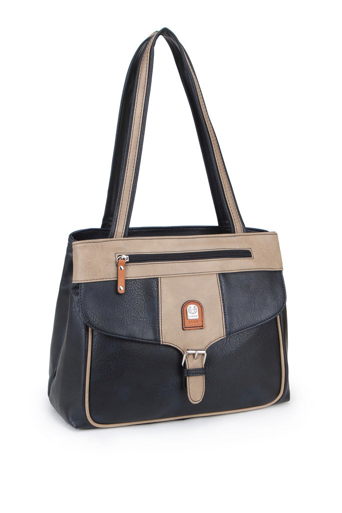 1730-3 GESSY BAG IN BLUE/APRICOT