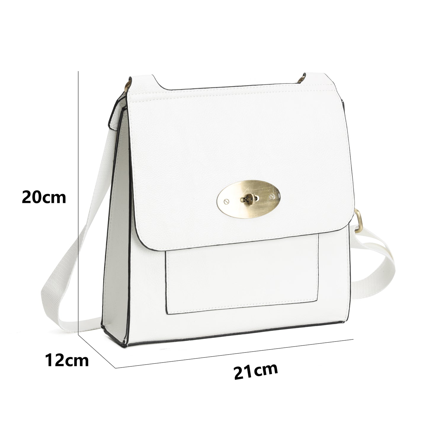 8715 GESSY CROSS BODY BAG IN WHITE