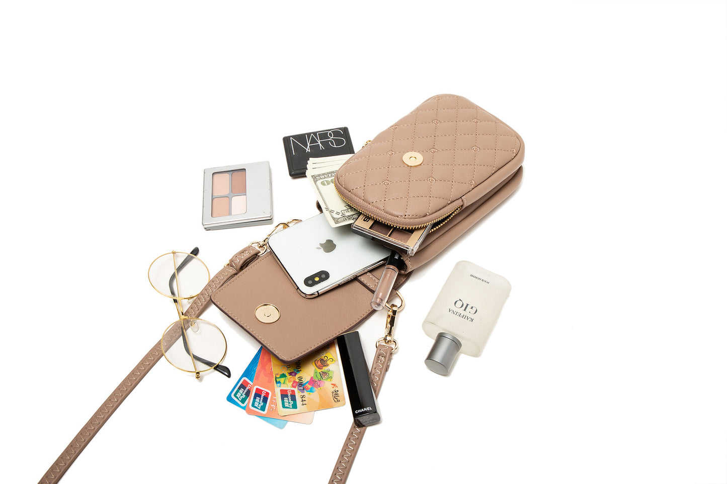 L108 GESSY CROSS BODY BAG IN COFFEE