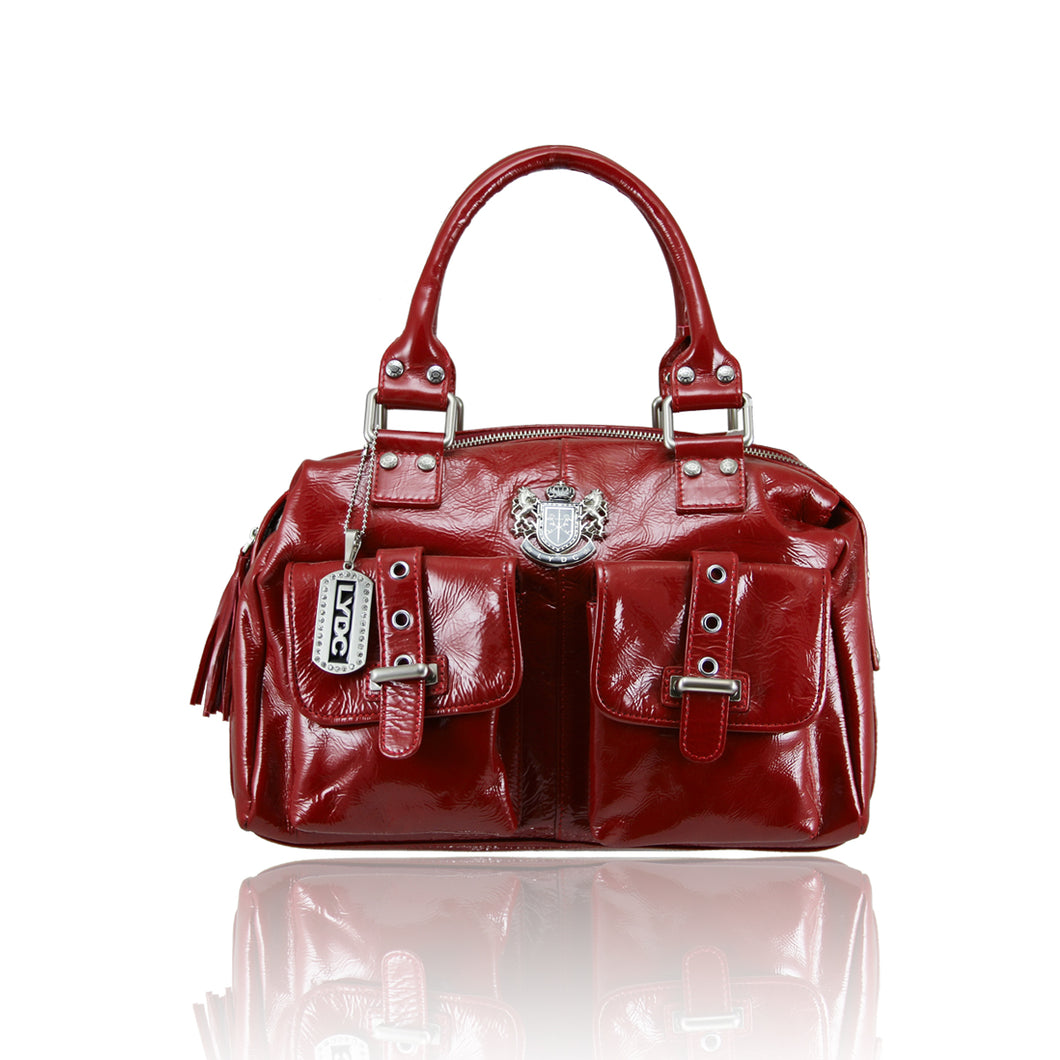 B3044 LYDC Real Leather Handbag in Red