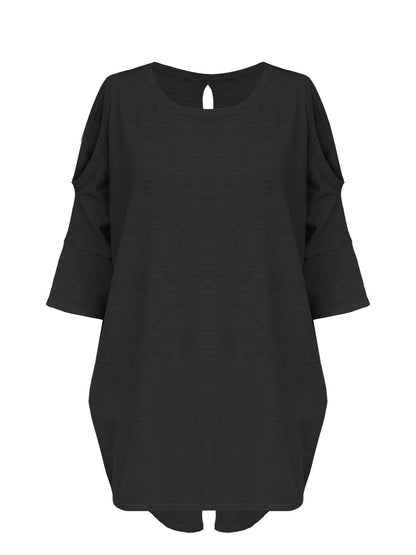 Anna Smith Ladies Shoulder cutout lace up back oversized Jumper