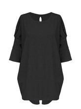 Load image into Gallery viewer, Anna Smith Ladies Shoulder cutout lace up back oversized Jumper