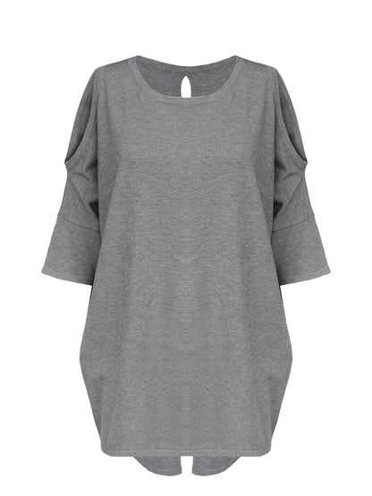 Anna Smith Ladies Round Neck Shoulder cutout lace up back knitted Jumper