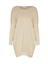 Load image into Gallery viewer, Anna Smith CAC1006 in beige beaded baggy jumper