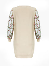 Load image into Gallery viewer, Anna Smith Ladies embroidered mesh sleeves knitted bodycon dress