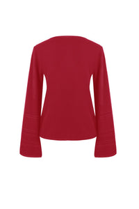Anna Smith Pointelle bell sleeves knitted Flare Top