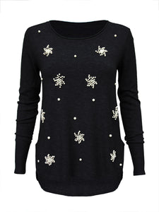 Anna Smith embellished pearl lightweight Jumper