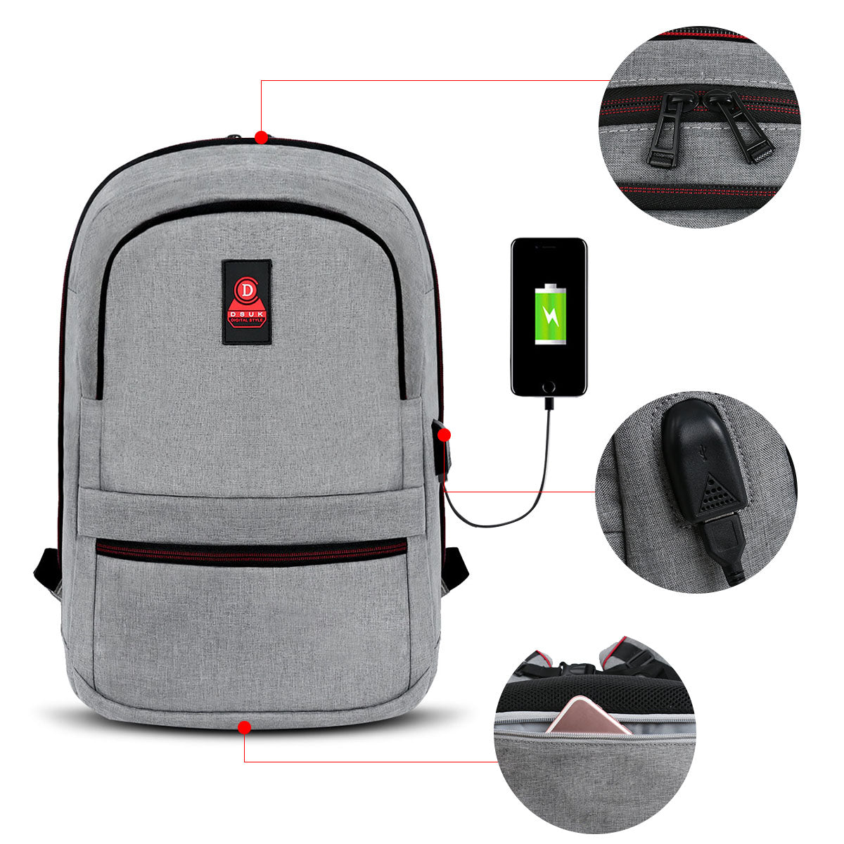 DB0007 DSUK Functional Backpack In Grey
