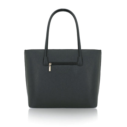 F16126 GESSY BOW DETAIL SHOULDER BAG SET IN BLACK