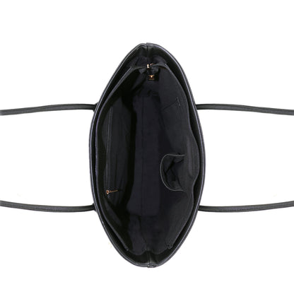 F16126 GESSY BOW DETAIL SHOULDER BAG SET IN BLACK
