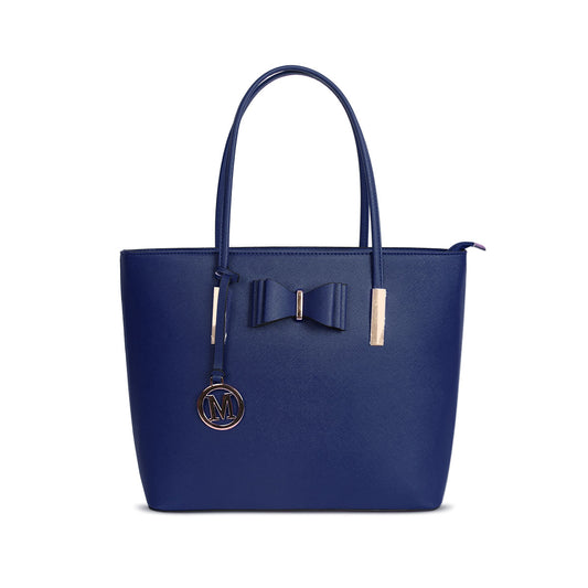 G1143 GESSY BOW DETAIL TOTE BAG IN ROYAL BLUE