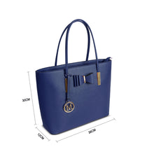 Load image into Gallery viewer, G1143 GESSY BOW DETAIL TOTE BAG IN NAVY