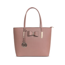Load image into Gallery viewer, G1143 GESSY BOW DETAIL TOTE BAG IN DARK PINK