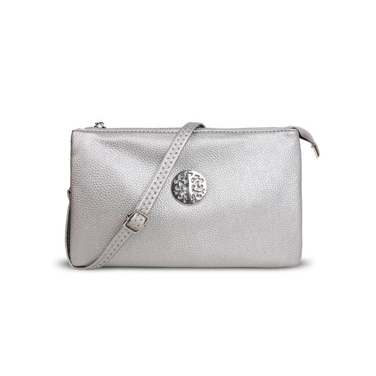 G4795-1 Gessy Cross Body Bag In Sliver