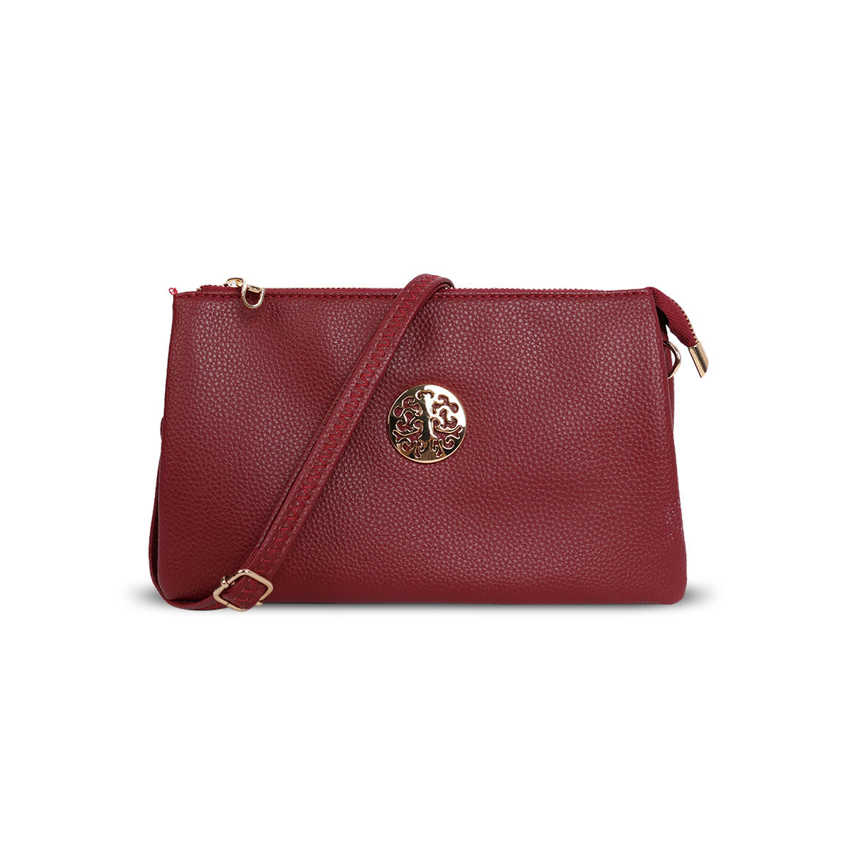 G4795-1 Gessy Cross Body Bag In Wine Red