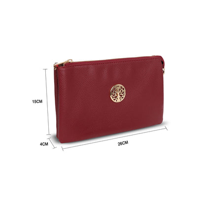 G4795-1 Gessy Cross Body Bag In Wine Red