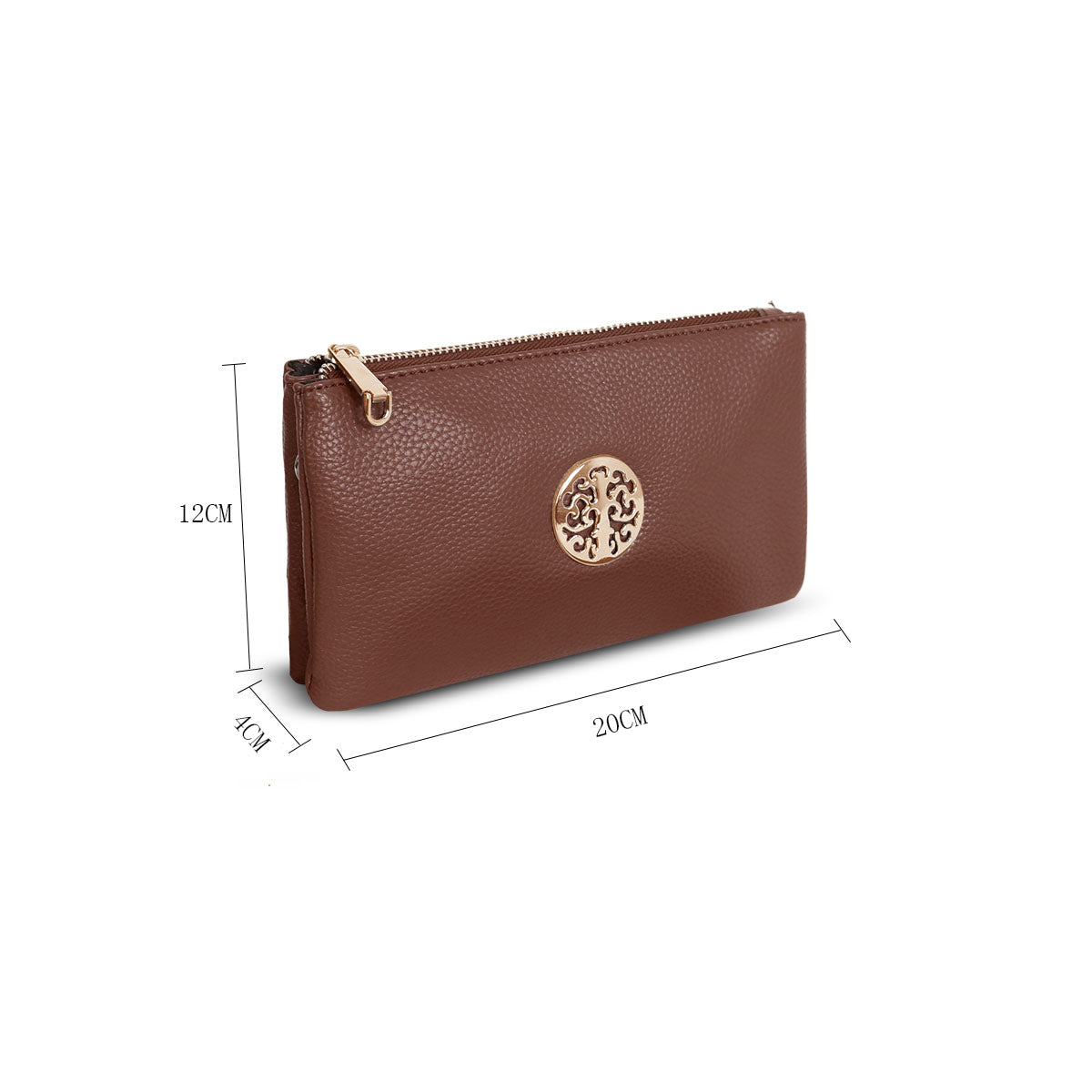 G4795 Gessy Cross Body Bag In Dark Brown