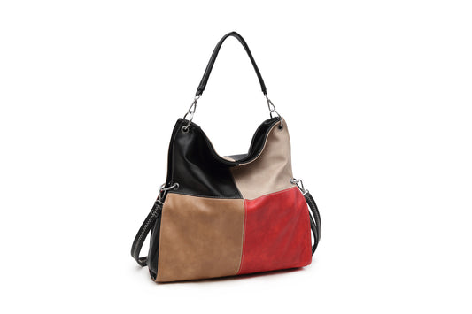 19601 GESSY HANDBAG IN BLACK/RED