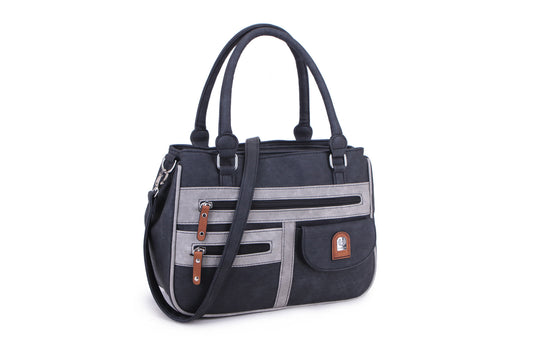 17655 GESSY HANDBAG IN BLACK/GREY