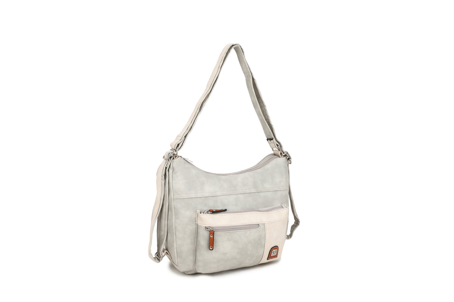 1743-3 GESSY HANDBAG IN GREY/BEIGE