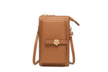 Load image into Gallery viewer, L107 GESSY CROSSBODY MOBILE PHONE PURSE IN BROWN