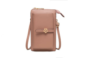 L107 GESSY CROSSBODY MOBILE PHONE PURSE IN PINK