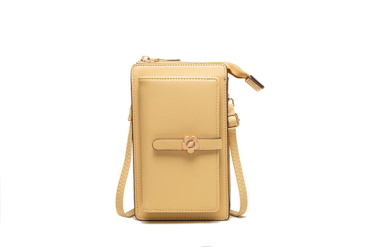 L107 GESSY CROSSBODY MOBILE PHONE PURSE IN YELLOW