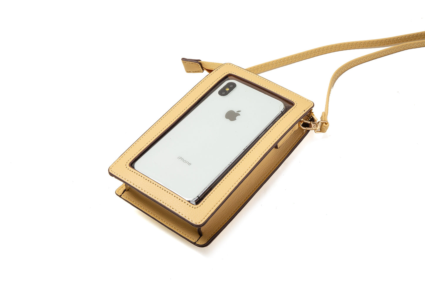 L107 GESSY CROSSBODY MOBILE PHONE PURSE IN BROWN