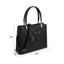 Load image into Gallery viewer, L4798 LYDC  BOW DETAIL TOTE HANDBAG IN BLACK