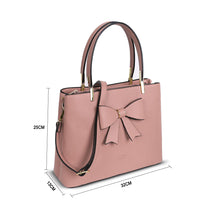 Load image into Gallery viewer, L4798 LYDC  BOW DETAIL TOTE HANDBAG IN DARK PINK