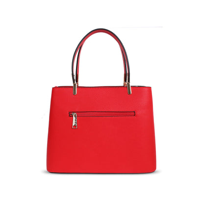 L4798 LYDC  BOW DETAIL TOTE HANDBAG IN RED