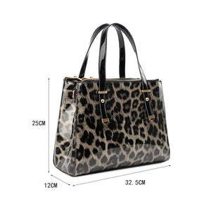 L4802LP LYDC Leopard Pattern Handbag In Black