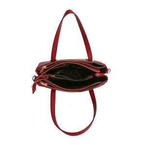 L4802 LYDC Handbag in Wine Red