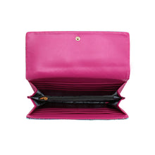 Load image into Gallery viewer, PA222A SOLID METALLIC LONG FOLD PURSE IN PINK