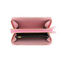Load image into Gallery viewer, PA268A DOUBLE ZIPS SOLID METALLIC LARGE PURSE WITH STRAP IN PINK