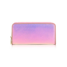 Load image into Gallery viewer, PA450A SINGLE ZIP SOLID METALLIC LONG PURSE IN PINK