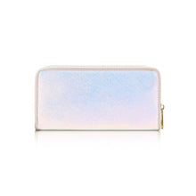 Load image into Gallery viewer, PA450A SINGLE ZIP SOLID METALLIC LONG PURSE IN WHITE
